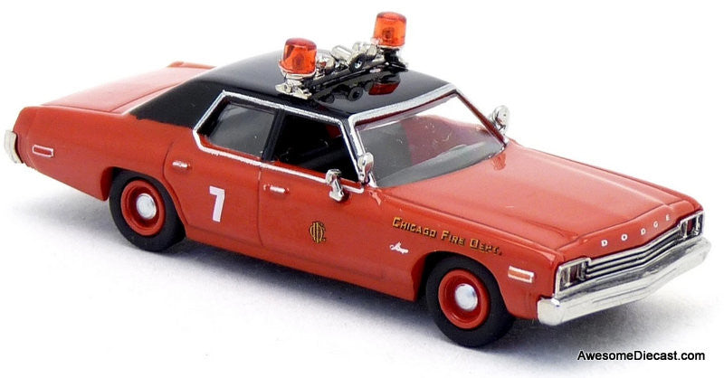 1974 Dodge Monaco: Chicago Fire Department 1:87 ABS Plastic Model Car by Brekina