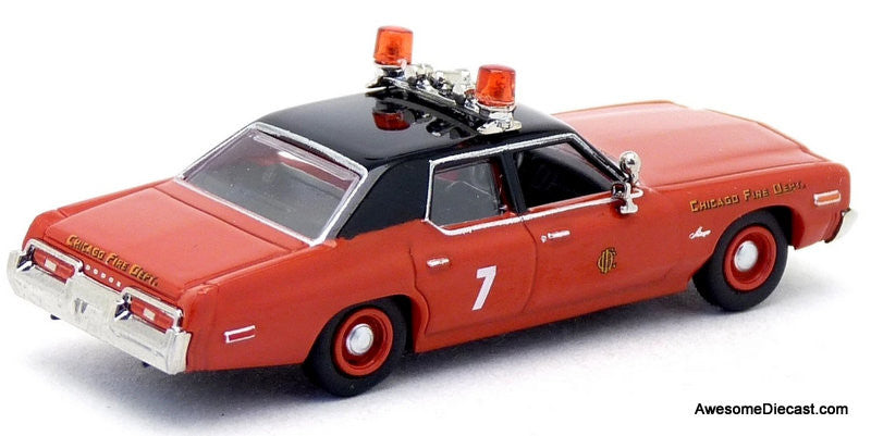 1974 Dodge Monaco: Chicago Fire Department 1:87 ABS Plastic Model Car by Brekina