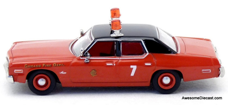 1974 Dodge Monaco: Chicago Fire Department 1:87 ABS Plastic Model Car by Brekina