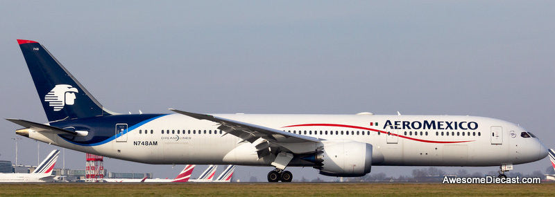 Boeing 787-9 Dream Liner: AeroMexico (Reg #N748AM) 1:200 Diecast Model Plane by Inflight 200