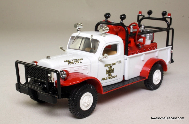 1946 Dodge Power Wagon: Brush/Field Fire Truck 1:43 Diecast Model Truck by Matchbox