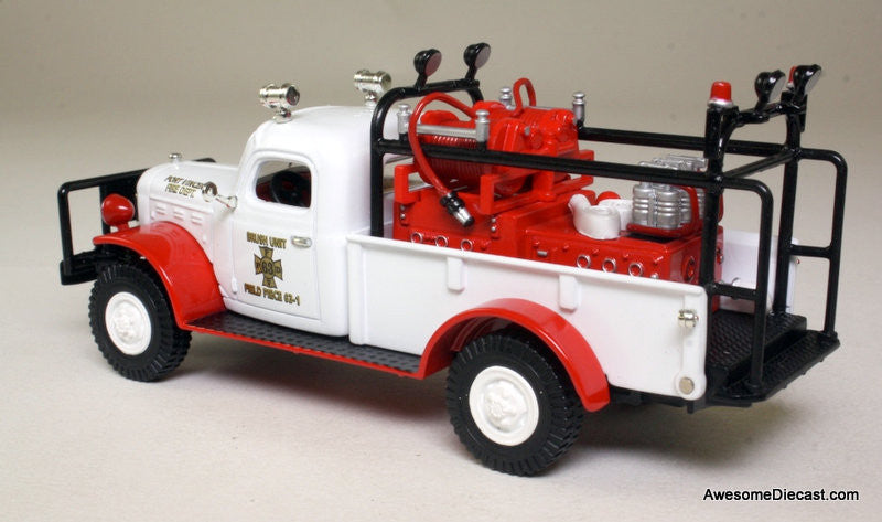 1946 Dodge Power Wagon: Brush/Field Fire Truck 1:43 Diecast Model Truck by Matchbox