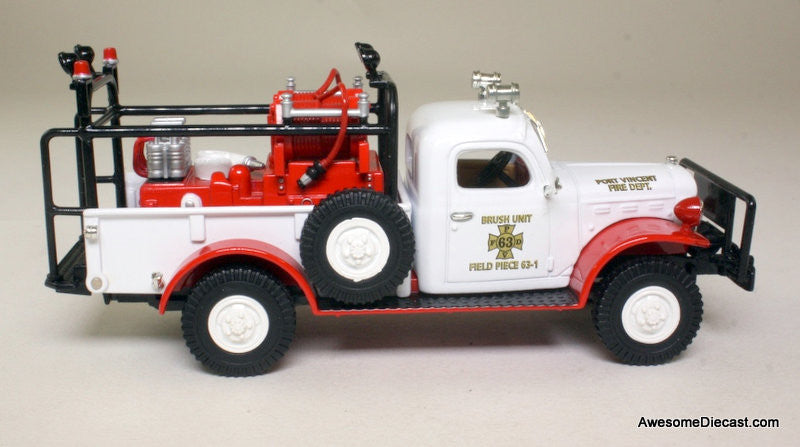 1946 Dodge Power Wagon: Brush/Field Fire Truck 1:43 Diecast Model Truck by Matchbox