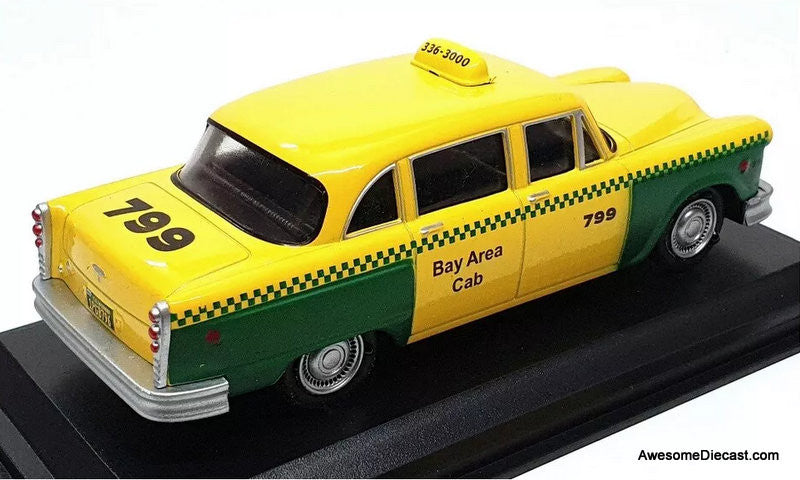 1980 Checker A11/A12 Taxi Green/Yellow San Francisco 1:43 Diecast Model Car by Hachette