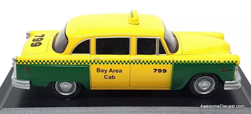 1980 Checker A11/A12 Taxi Green/Yellow San Francisco 1:43 Diecast Model Car by Hachette
