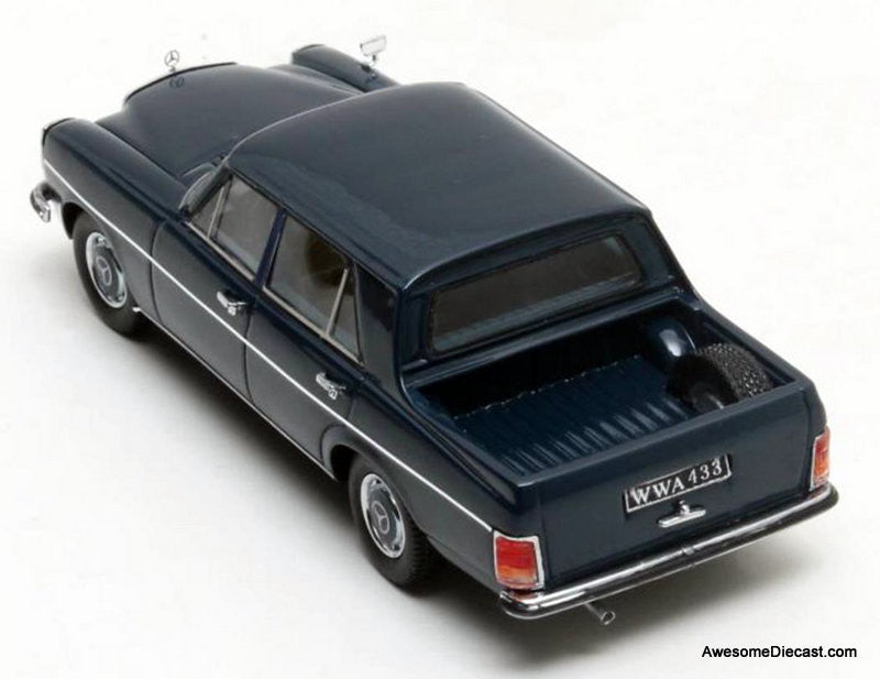 1972 Mercedes Benz (W115) Double Cab Pick-Up, Blue 1:43 Resin Cast Model Car by Matrix