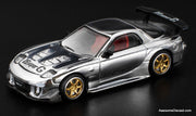 Mazda RX7 RE-AMEMIYA, Silver Chrome 1:64 Diecast Model Car by Pop Race