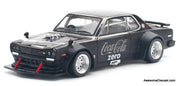 Nissan Skyline GT-R V8 Drift (Hakosuka), Black : Coca Cola Zero 1:64 Diecast Model Car by Pop Race