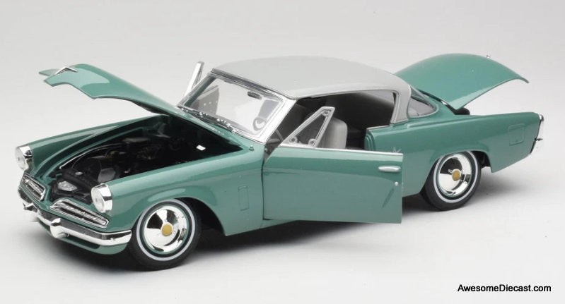 1953 Studebaker Starliner,  Seafoam Green & Shasta White 1:18 Diecast Model Car by Maisto