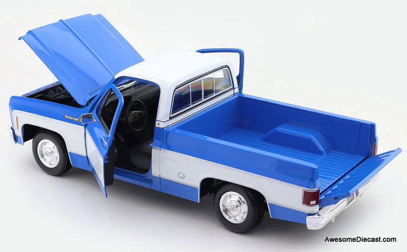 ミニカー k.a1974 Chevrolet C10 Nova SS 1974 Chevrolet C10 Cheyenne Super Pick-Up, Blue/White 1:18 Diecast