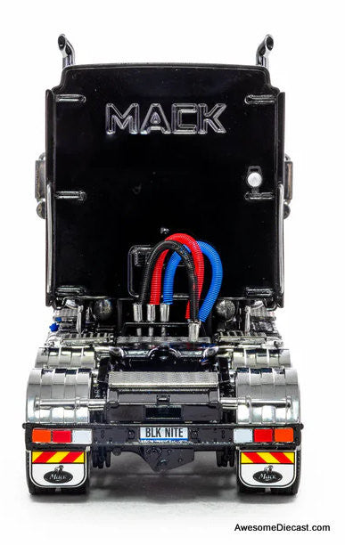Mack Super-Liner Sleeper Tractor Late Edition, Black 1:50 Diecast Model Truck by Drake