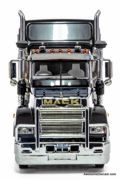 Mack Super-Liner Sleeper Tractor Late Edition, Black 1:50 Diecast Model Truck by Drake