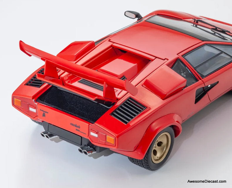 Lamborghini Countach LP5000 Quattrovalvole, Red 1:18 Diecast Model Car by Kyosho