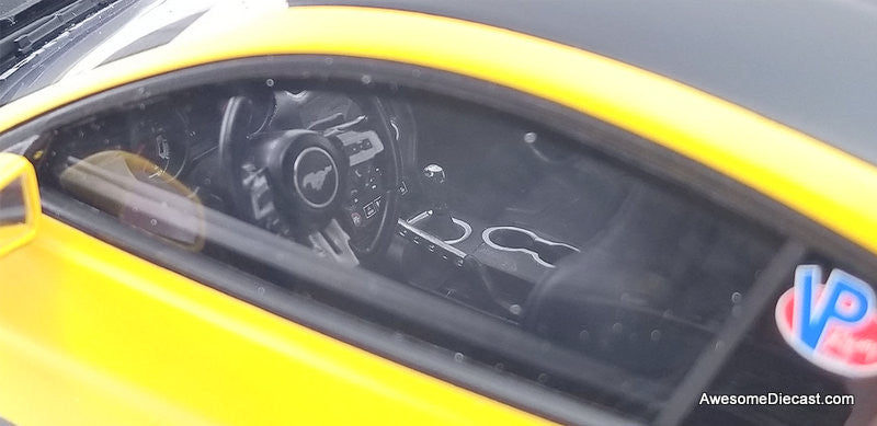 GT Spirit 1:18 2021 Ford Mustang RTR Spec 5 Widebody: Pennzoil, Gray/Yellow