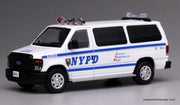 Ford E350 Super Duty Wagon Van: New York City Police 1:64 Diecast Model Vehicle by 596 Model