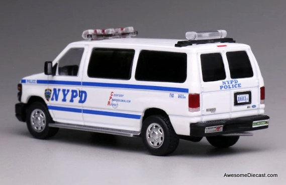 Ford E350 Super Duty Wagon Van: New York City Police 1:64 Diecast