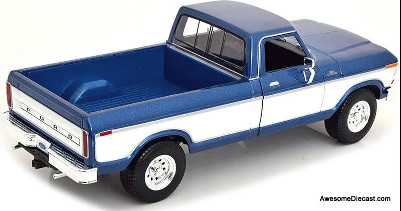 Maisto 1:18 1979 Ford F150 Pick-Up, Metallic Blue/White
