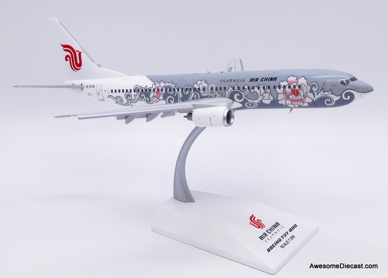 JC Wings 1:200 Boeing 737-800 (Flaps Down): Air China "Silver Peony" (Reg #B-5176)