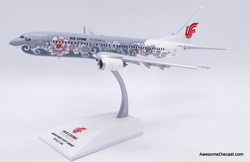 JC Wings 1:200 Boeing 737-800 (Flaps Down): Air China "Silver Peony" (Reg #B-5176)