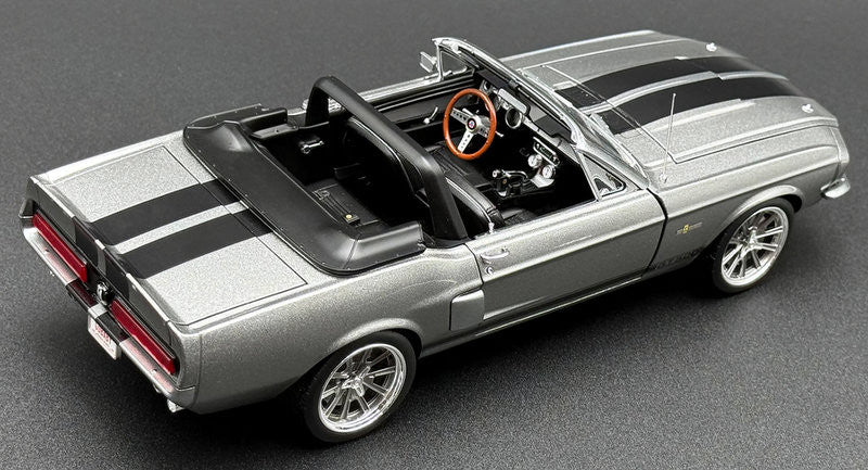 1967 Shelby GT500 Pro Touring Convertible, Metallic Gray 1:18 Diecast Model Car by ACME