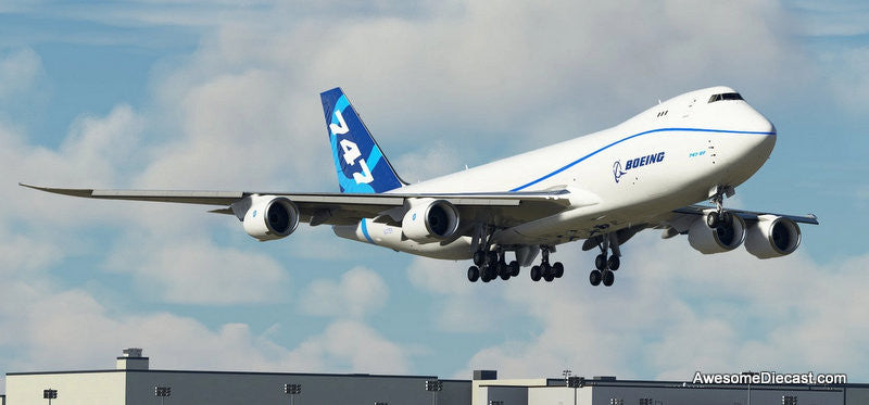 Boeing 747-8F Company House Colors (Reg #N747EX) 1:400 Diecast Model Plane by JC Wings