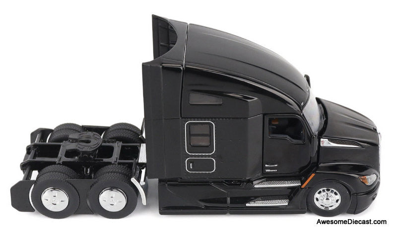 Kenworth T680 Tandem Tractor w/76in High Roof Sleeper Cab, Black 1:50 Diecast Model Truck by Diecast Masters