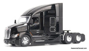 Kenworth T680 Tandem Tractor w/76in High Roof Sleeper Cab, Black 1:50 Diecast Model Truck by Diecast Masters