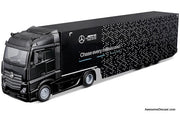Mercedes Actros Gigaspace w/Mercedes W15 #63 George Russell 1:43 Diecast Model Truck by Burago