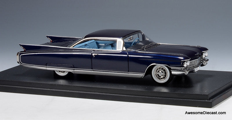 1960 Cadillac Eldorado Seville York, Blue Metallic 1:43 Resin Cast