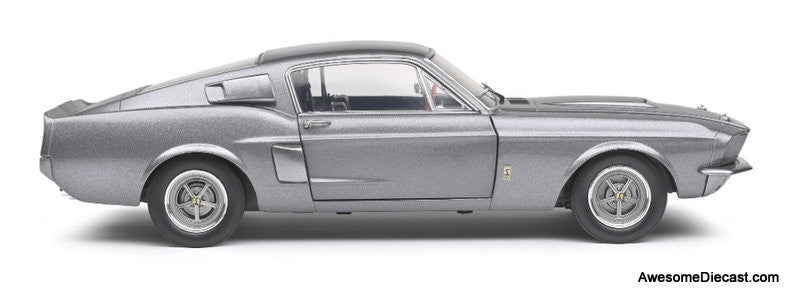 1969 Shelby GT500, Metallic Gray/Black Stripes 1:18 Diecast Model Car by Solido