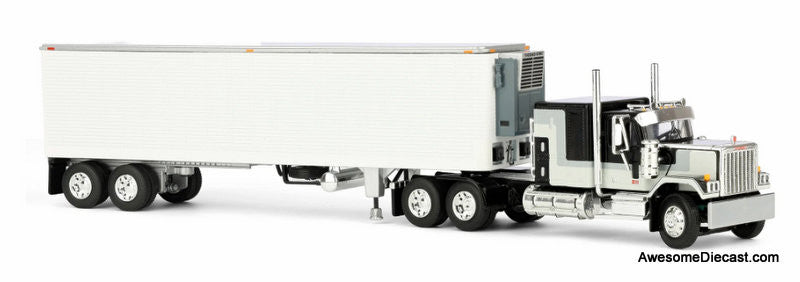 GMC General w/60in Flattop Sleeper & 40ft Vintage Reefer Trailer 1:64 Diecast Model Truck DCP by FG