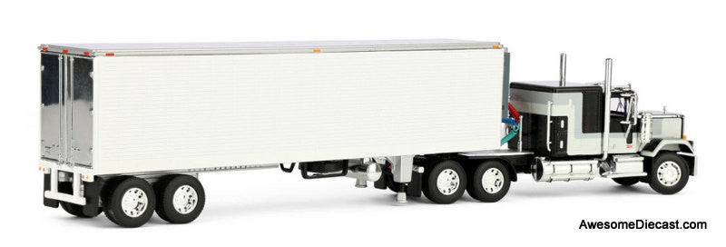 GMC General w/60in Flattop Sleeper & 40ft Vintage Reefer Trailer 1:64 Diecast Model Truck DCP by FG
