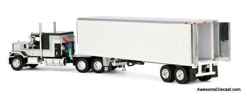 GMC General w/60in Flattop Sleeper & 40ft Vintage Reefer Trailer 1:64 Diecast Model Truck DCP by FG
