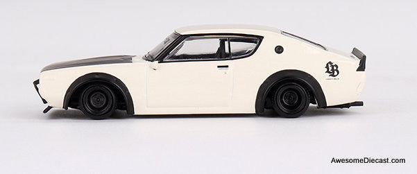Nissan Skyline Kenmeri Liberty Walk, White 1:64 Diecast Model Car by Mini GT