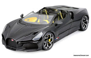 2023 Bugatti Mistral, Black 1:18 Diecast Model Car by Burago