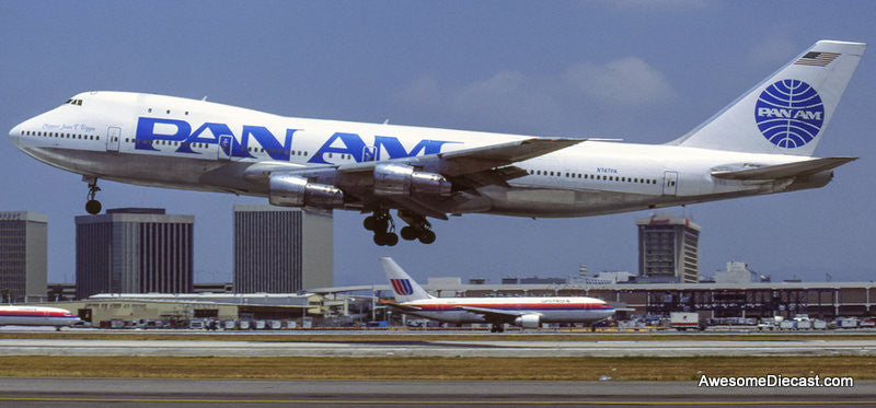 Boeing 747-100: Pan Am (Reg #N747PA) "Clipper Juan Trippe" 1:200 ABS Plastic Model Plane by Sky Marks
