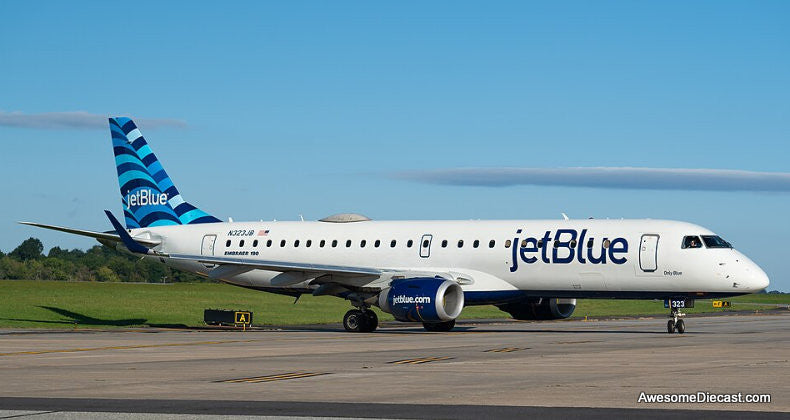Embraer ERJ-190: JetBlue (Reg #N323JB) "Only Blue" 1:200 Diecast Model Plane by Gemini 200