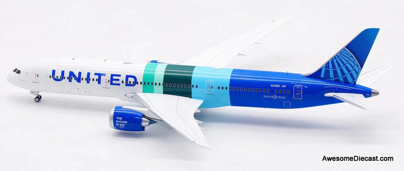 Boeing 787-9: United Airlines (Reg #N24988) "The Future Is SAF"- Flaps Down 1:400 Diecast Model Plane by Gemini Jets