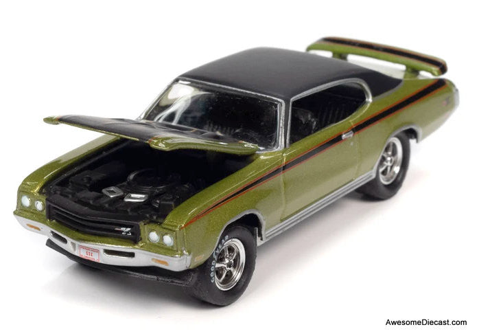 1971 Buick GSX, Metallic Green 1:64 Diecast Model Car by Johnny Lightning