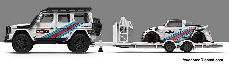 Mercedes Benz G550 & Volkswagen Beetle w/Trailer: Martini Livery 1