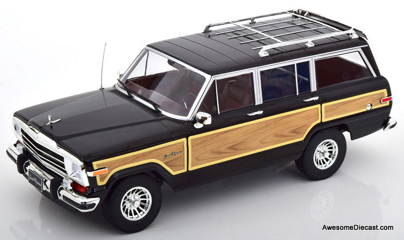 1989 Jeep Grand Wagoneer, Black 1:18 Diecast Model Car by KK Scale