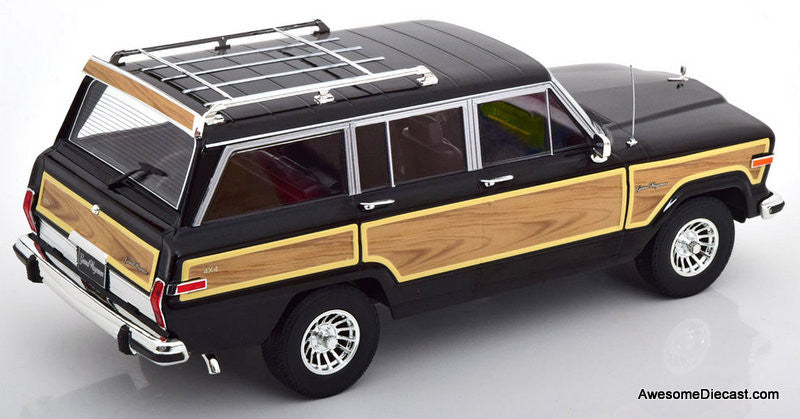 1989 Jeep Grand Wagoneer, Black 1:18 Diecast Model Car by KK Scale