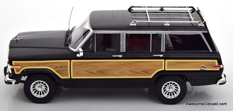 1989 Jeep Grand Wagoneer, Black 1:18 Diecast Model Car by KK Scale