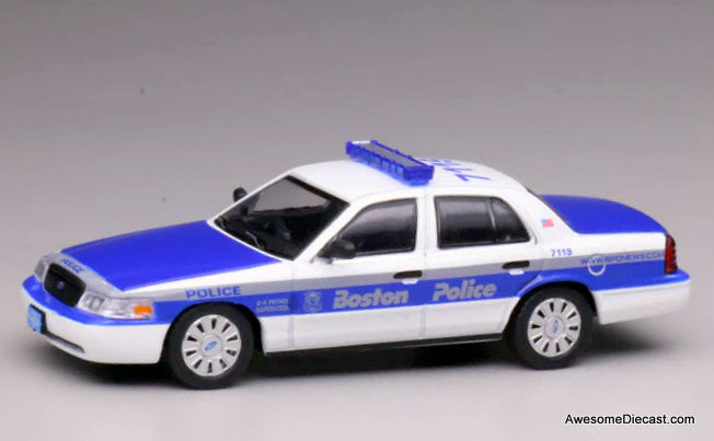 Ford Crown Victoria: Boston, Massachusetts Police Department 1:64 Diecast Model Car by 596 Model
