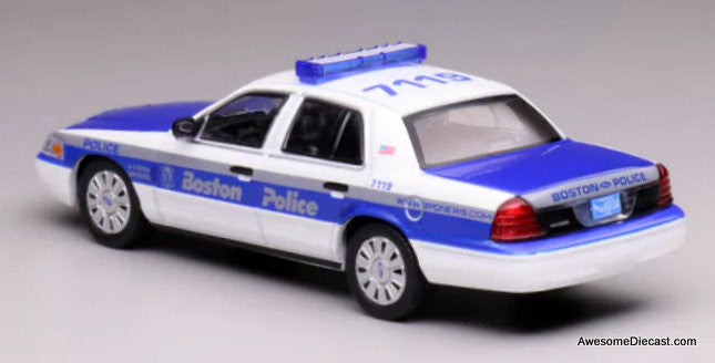 Ford Crown Victoria: Boston, Massachusetts Police Department 1:64 Diecast Model Car by 596 Model
