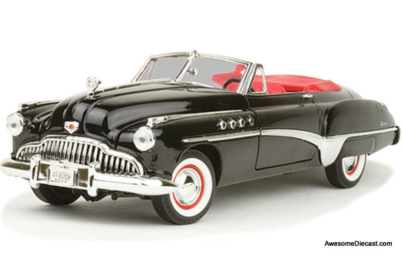 1949 Buick Roadmaster Convertible, Black 1:18 Diecast Model Car by Motor Max