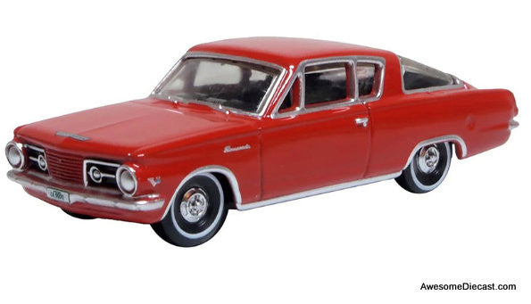 1965 Plymouth Barracuda, Medium Red 1:87 Diecast Model Car by Oxford Diecast
