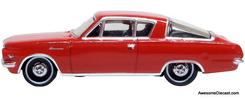 1965 Plymouth Barracuda, Medium Red 1:87 Diecast Model Car by Oxford Diecast
