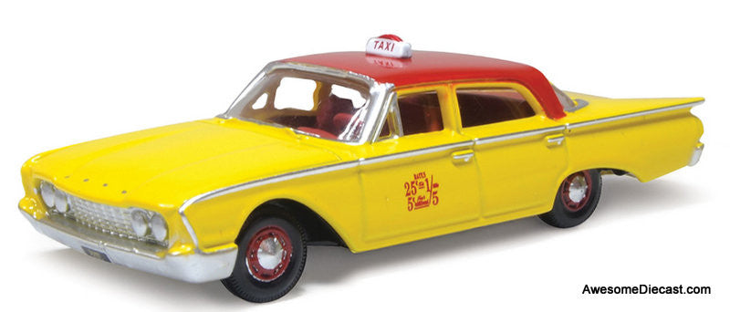 1960 Ford Fairlane Town Sedan: New York City Taxi 1:87 Diecast Model Car by Oxford Diecast