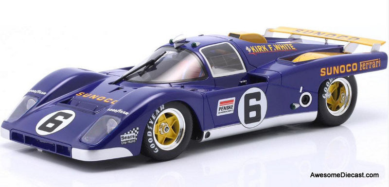 Ferrari 512M 5.0L V12 #6 1971 Daytona 24Hour 1:18 Diecast Model Car by Werk83